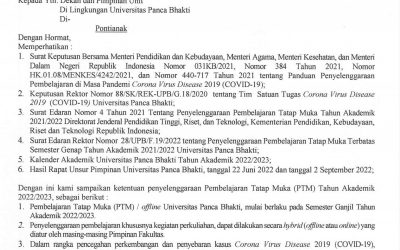 Edaran Penyelenggaraan Pembelajaran Tatap Muka TA 2022/2023